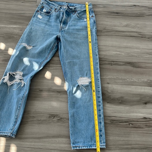 Levi's Cropped Jeans Straight Fit Blue Size Xs - Picture 12 of 16